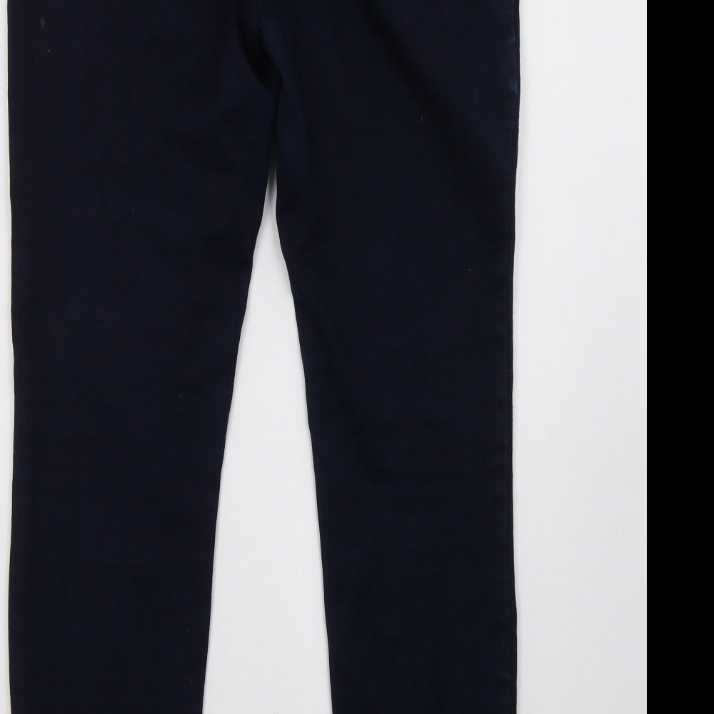 bebe Womens Blue  Denim Straight Jeans Size 12 L30 in