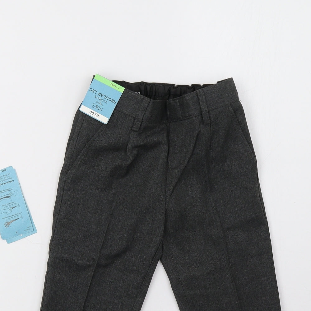 Marks and Spencer Boys Grey    Trousers Size 2-3 Years