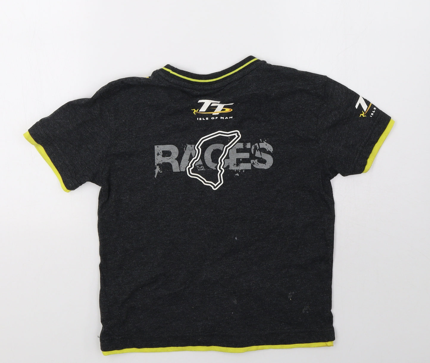 isle of man Boys Grey   Basic T-Shirt Size 5-6 Years