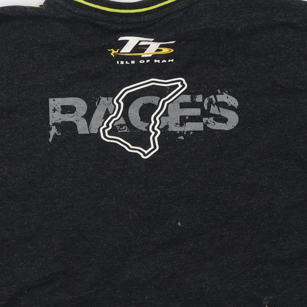 isle of man Boys Grey   Basic T-Shirt Size 5-6 Years
