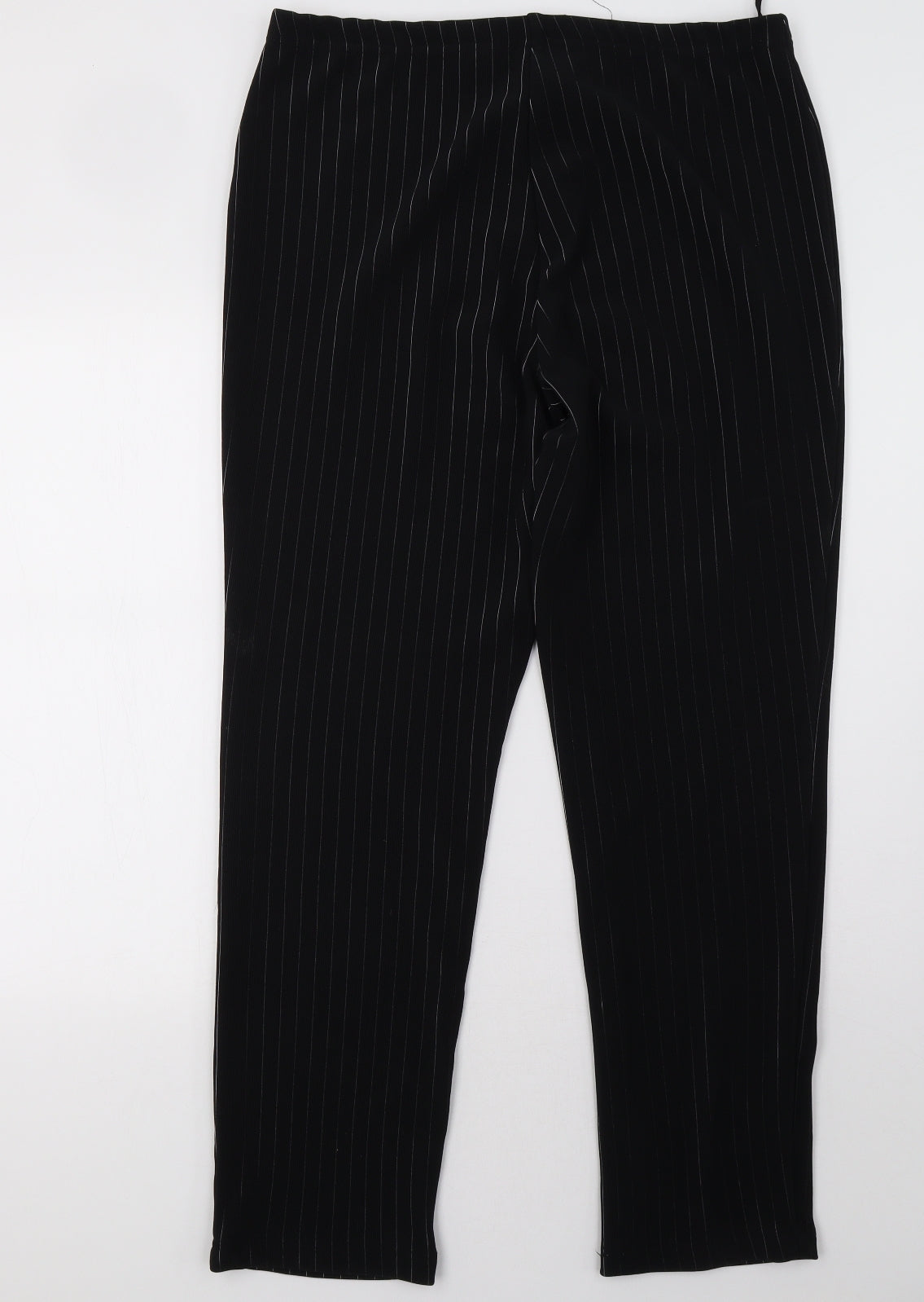 classice women Womens Black Striped  Trousers  Size 16 L32 in
