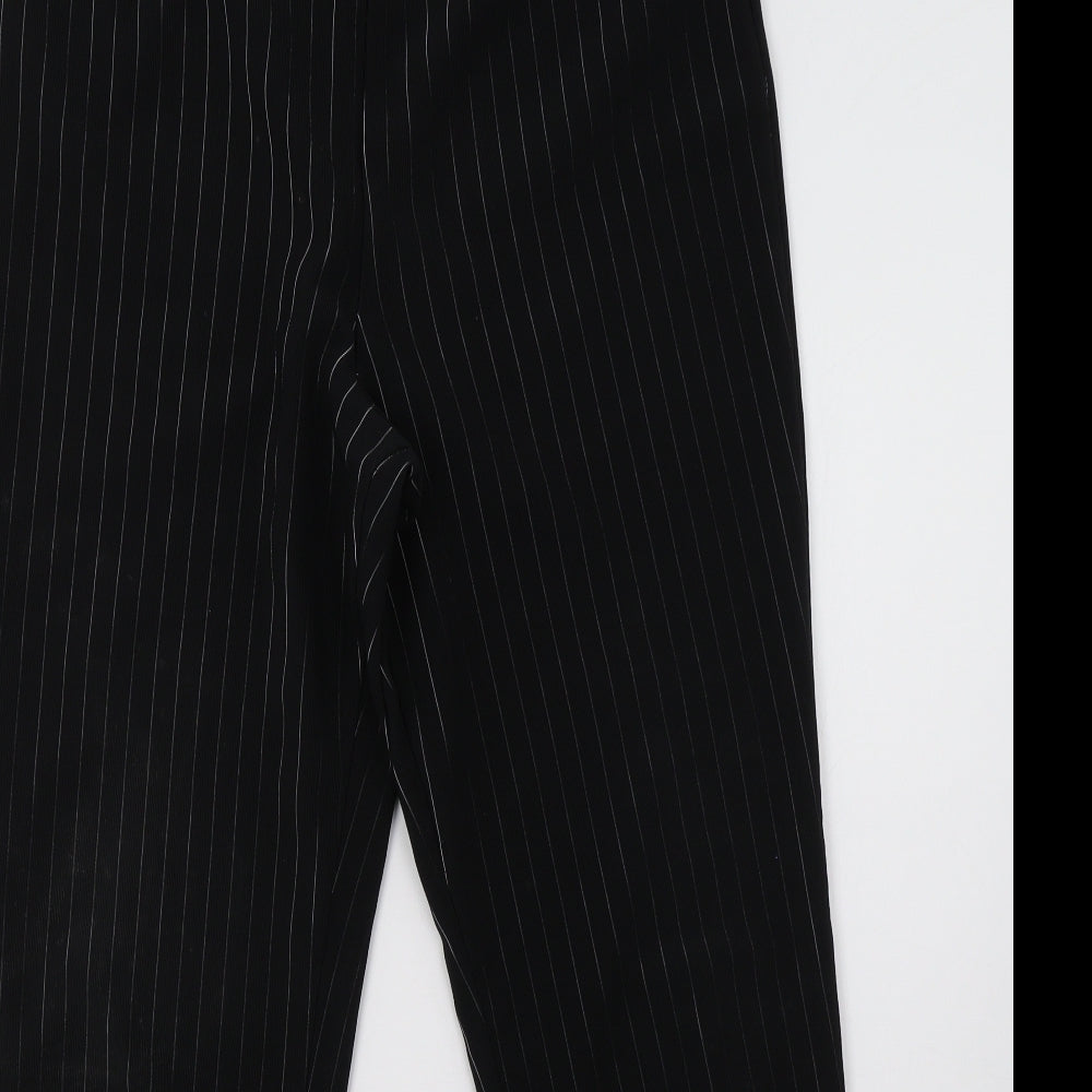 classice women Womens Black Striped  Trousers  Size 16 L32 in