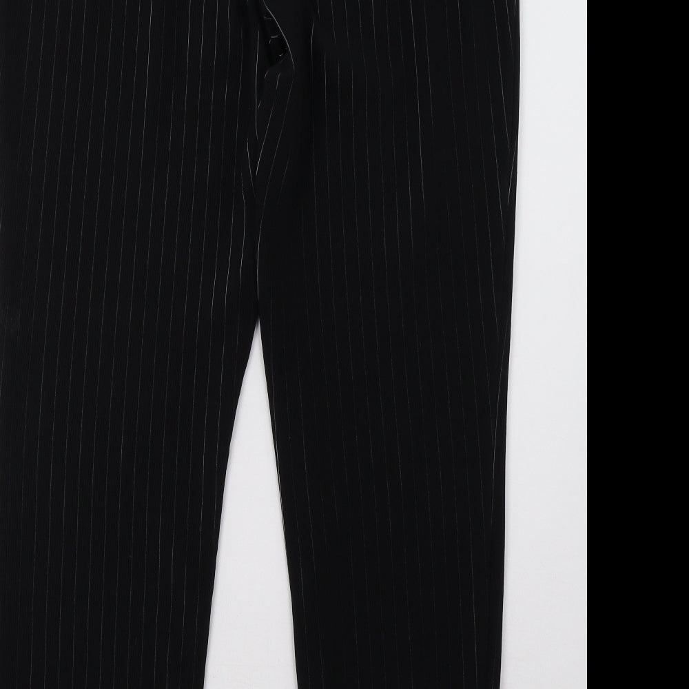 classice women Womens Black Striped  Trousers  Size 16 L32 in