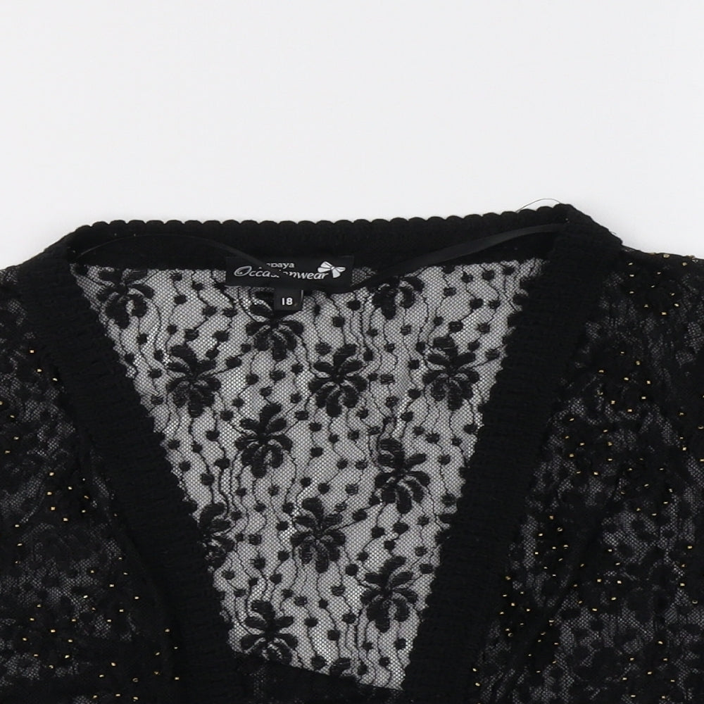 Matalan Womens Black   Cardigan Jumper Size 18