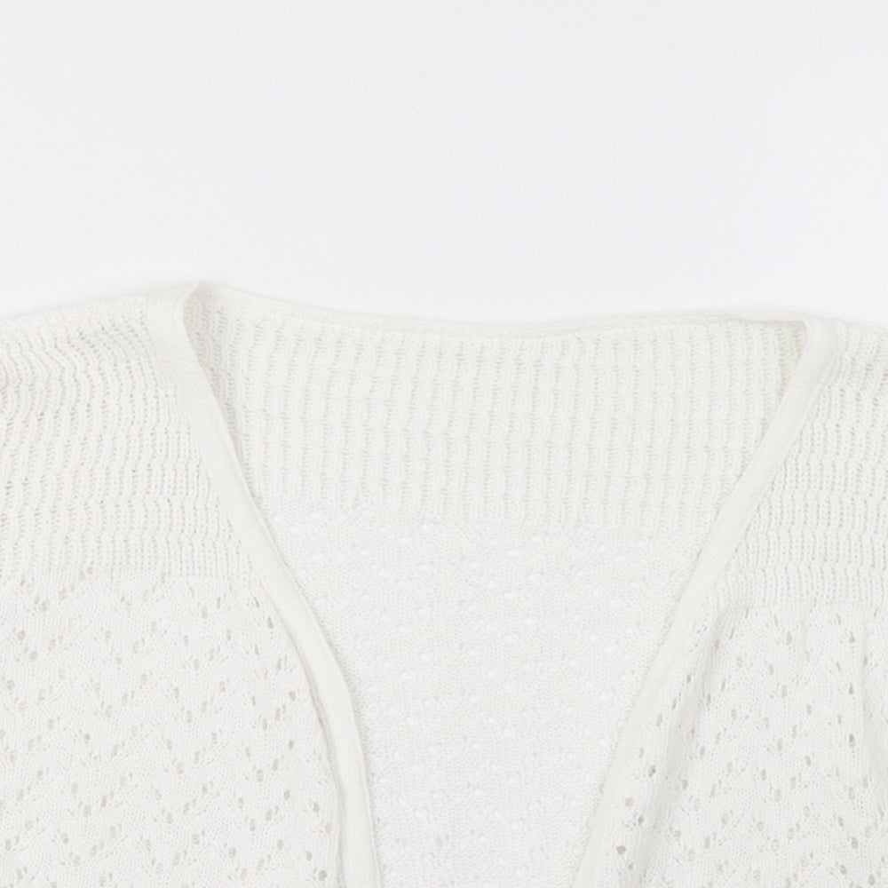 Glamorous Womens White   Cardigan Jumper Size 16