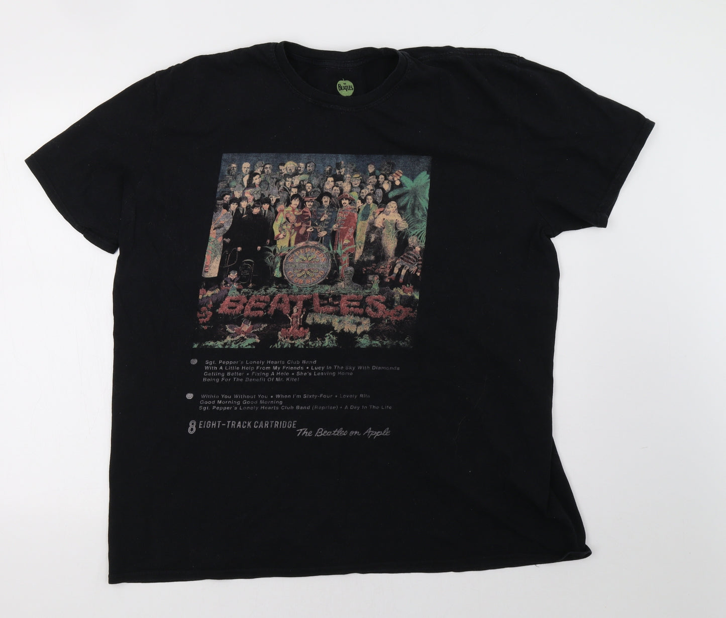 Gildan Mens Black    T-Shirt Size 2XL  - The beatles
