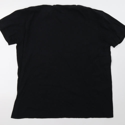 Gildan Mens Black    T-Shirt Size 2XL  - The beatles