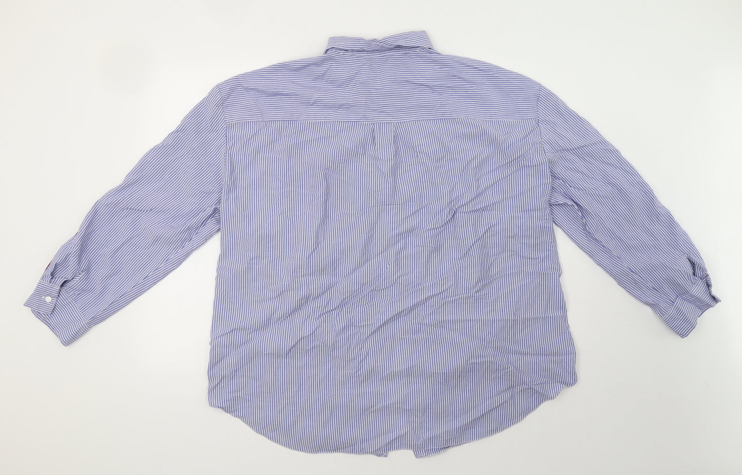 F&F Womens Blue Striped  Basic Button-Up Size 22