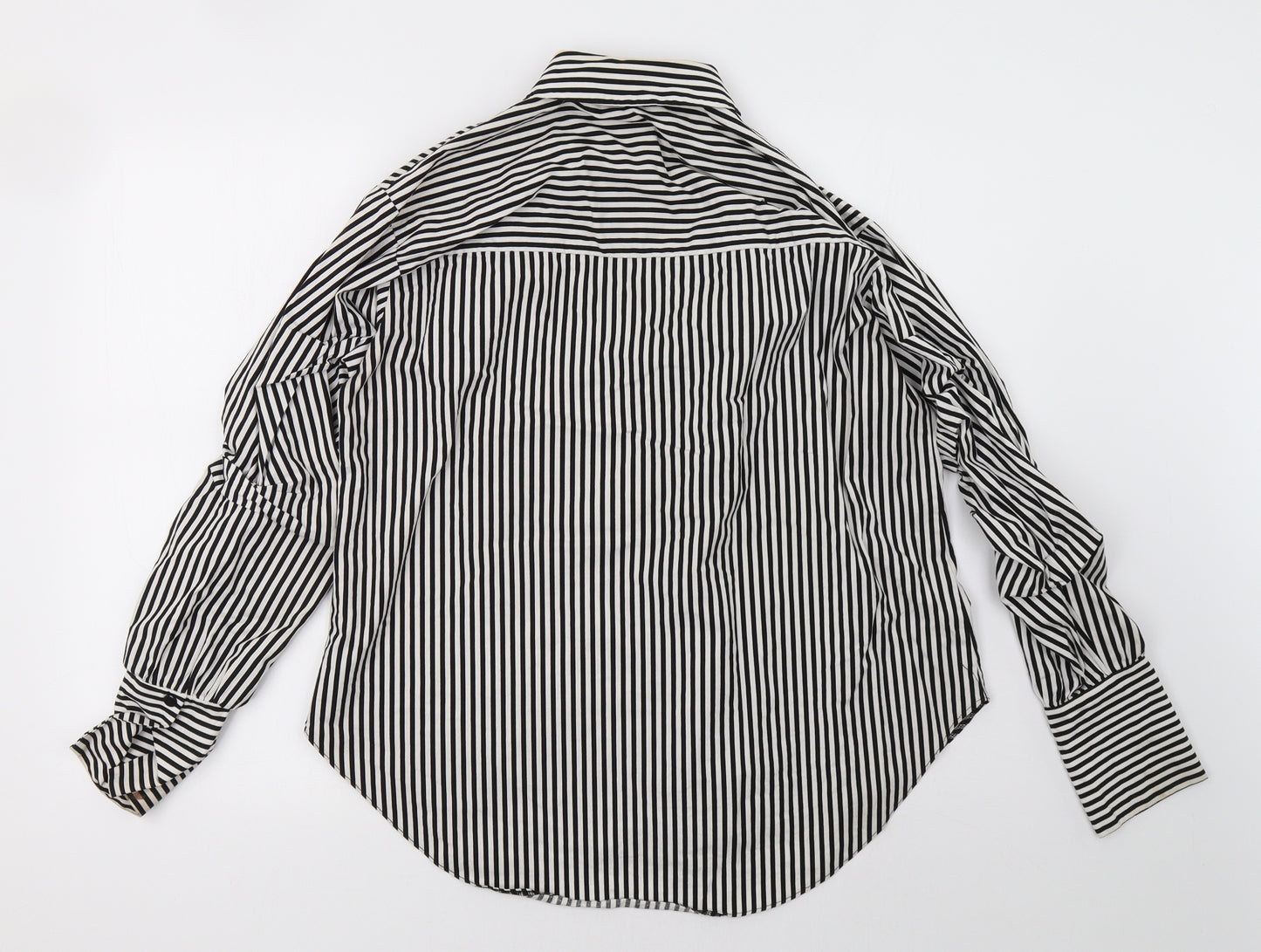 River Island Womens Black Striped  Basic Button-Up Size S
