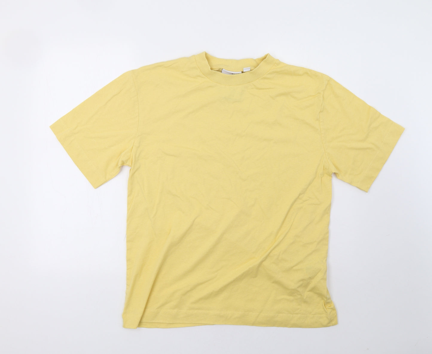COLLUSION Womens Yellow   Basic T-Shirt Size 10