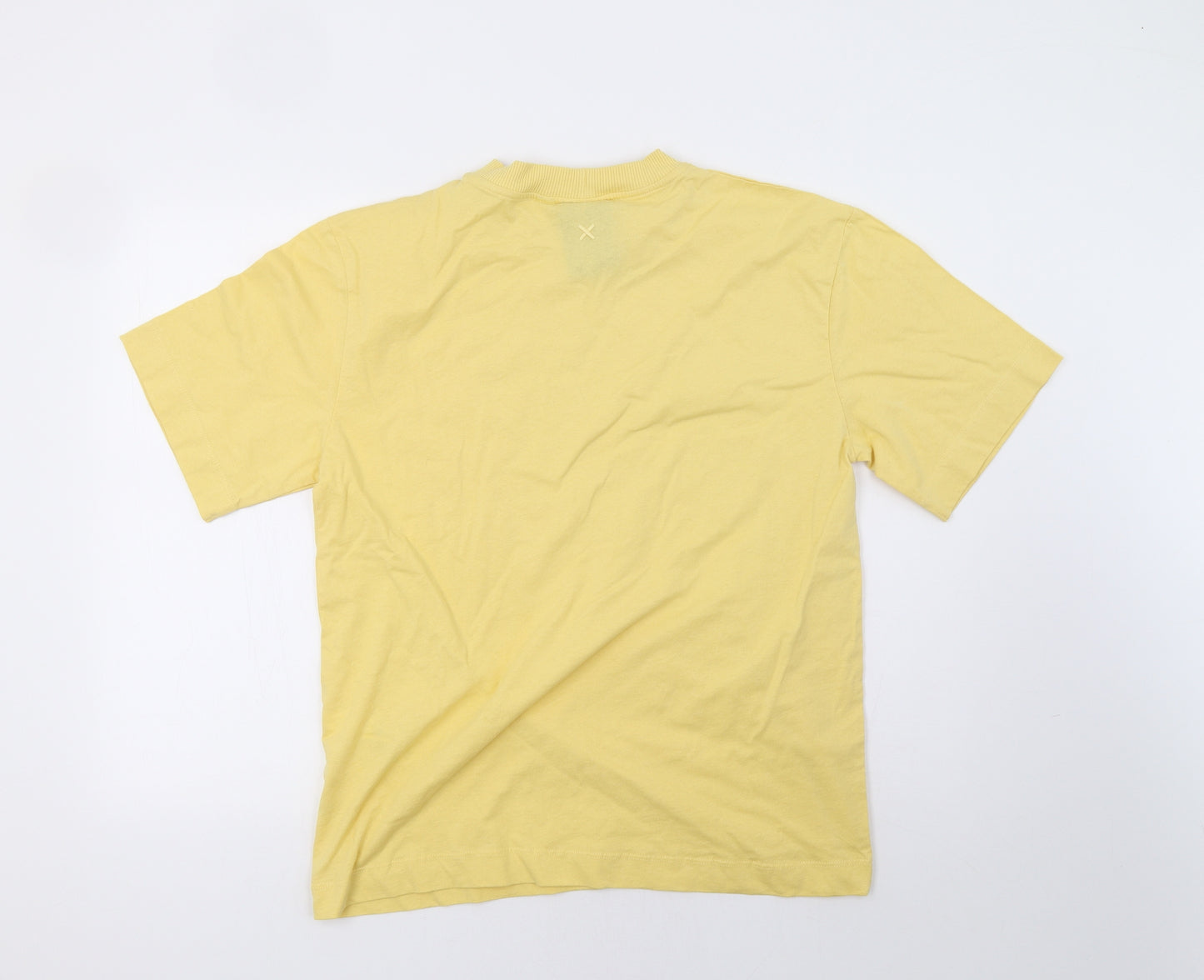 COLLUSION Womens Yellow   Basic T-Shirt Size 10