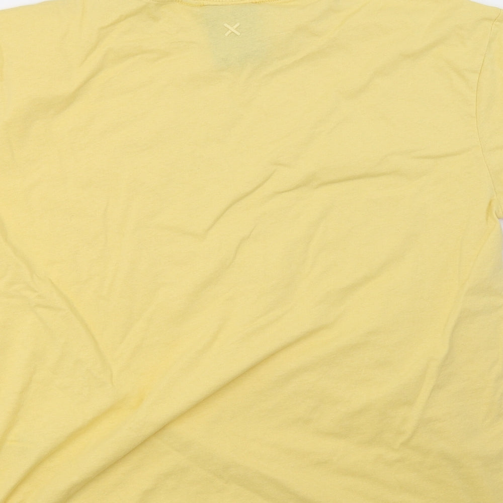 COLLUSION Womens Yellow   Basic T-Shirt Size 10