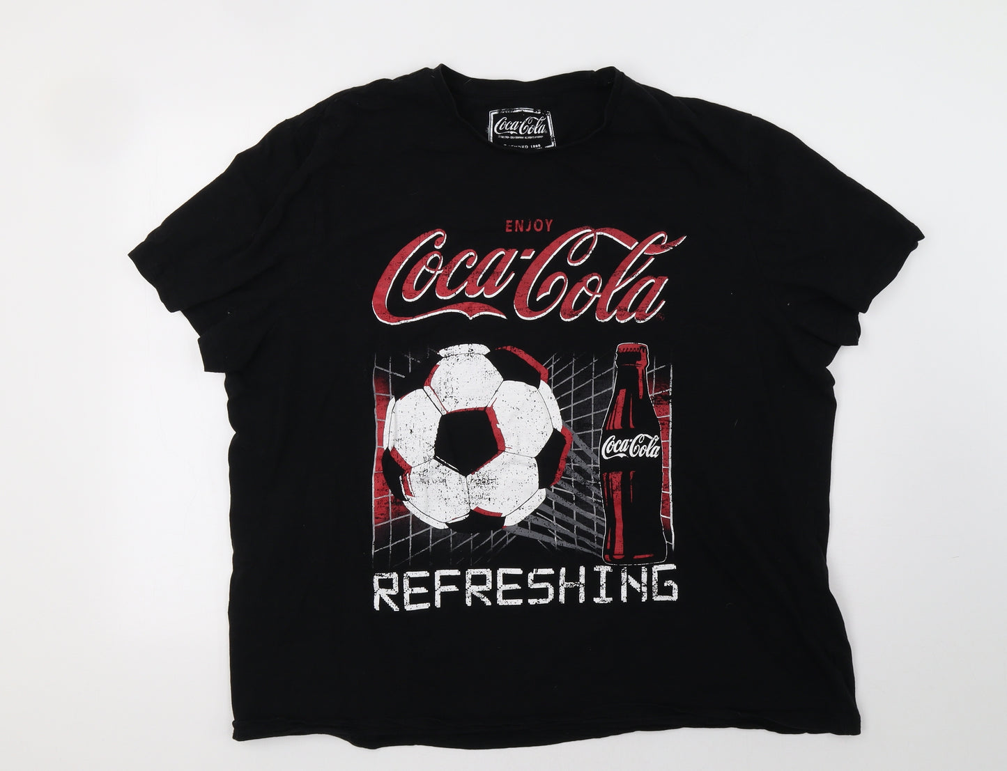 F&F Mens Black    T-Shirt Size 3XL  - coca cola