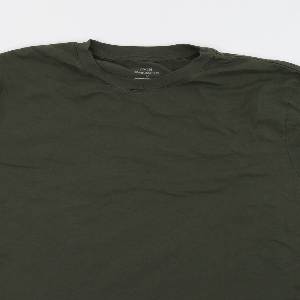 Marks and Spencer Mens Green    T-Shirt Size M