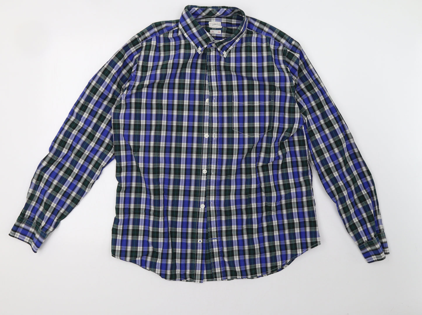 Gap Mens Blue Check   Polo Size L