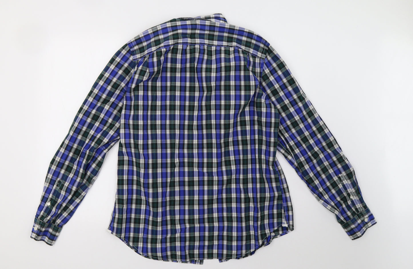 Gap Mens Blue Check   Polo Size L