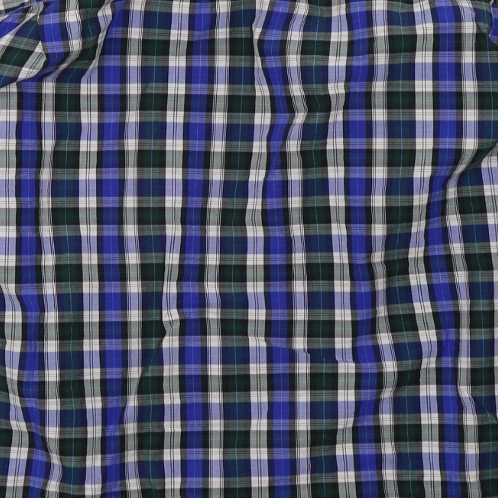 Gap Mens Blue Check   Polo Size L