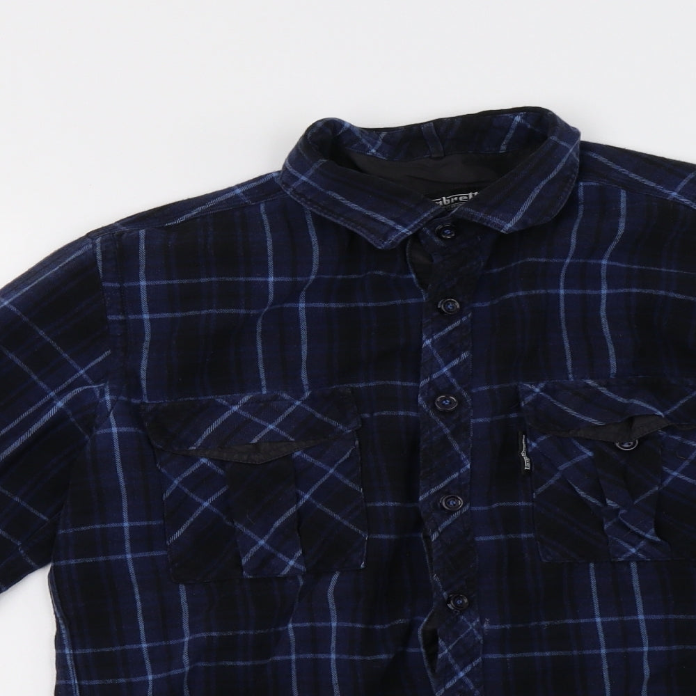 Lambretta Mens Blue Check   Polo Size M