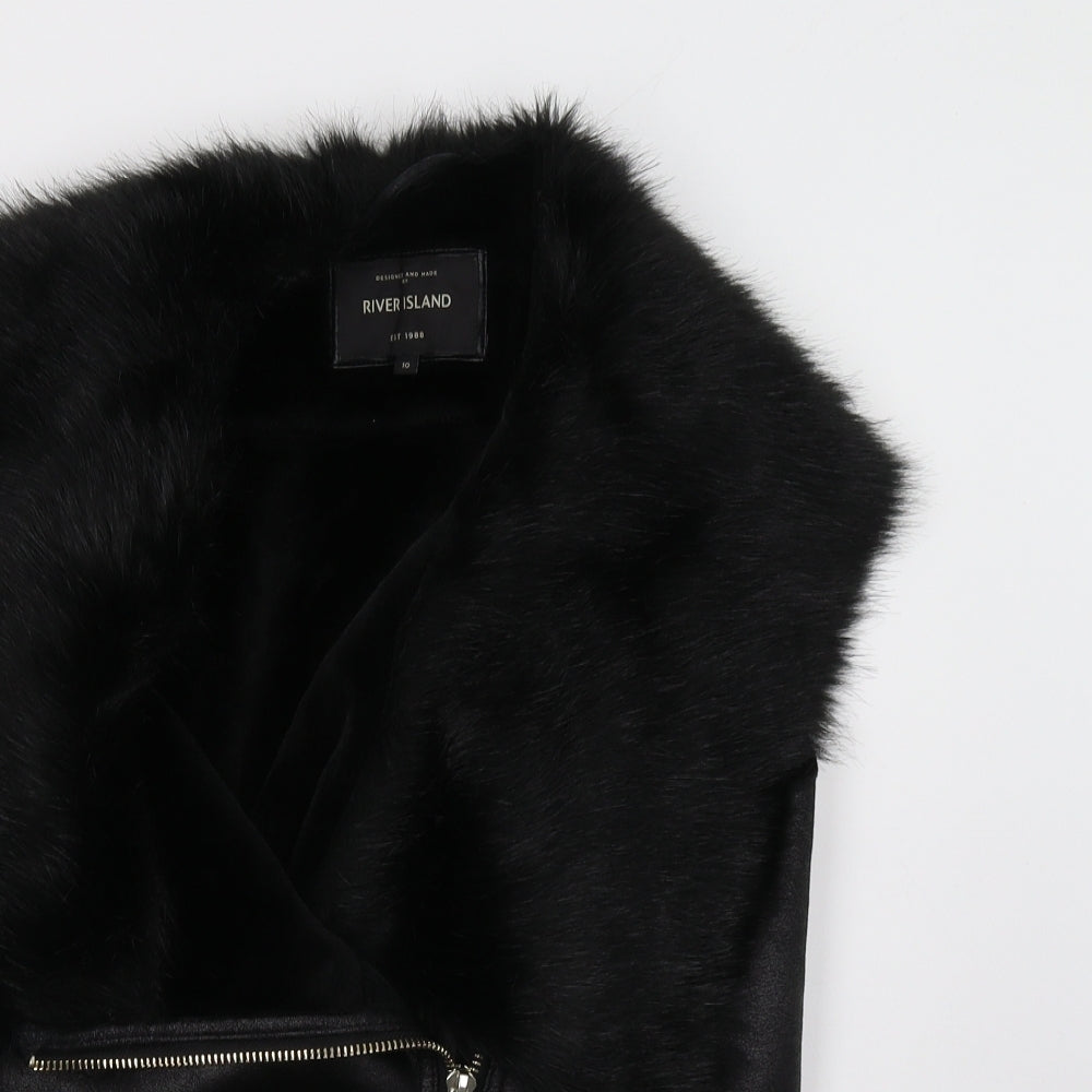 River Island Womens Black   Gilet Jacket Size 10