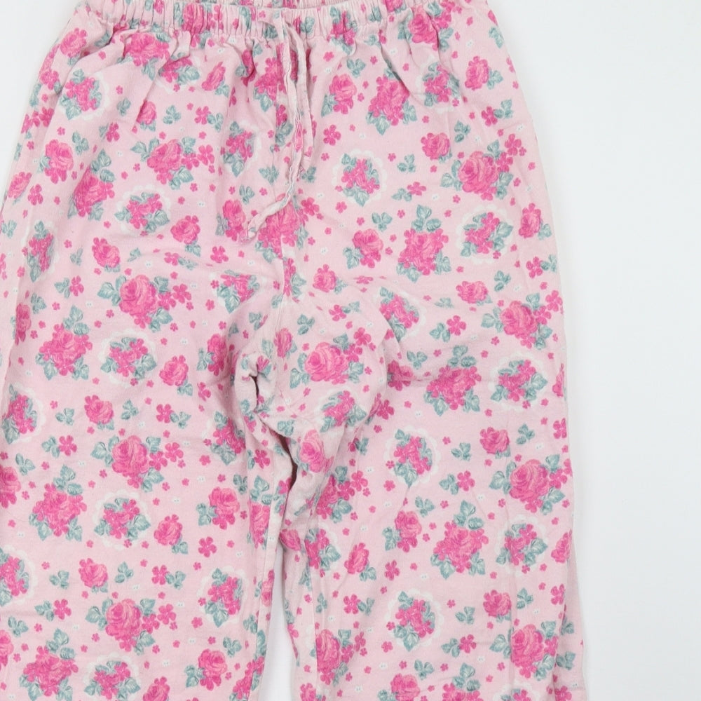 Preworn Womens Pink Floral   Pyjama Pants Size 10