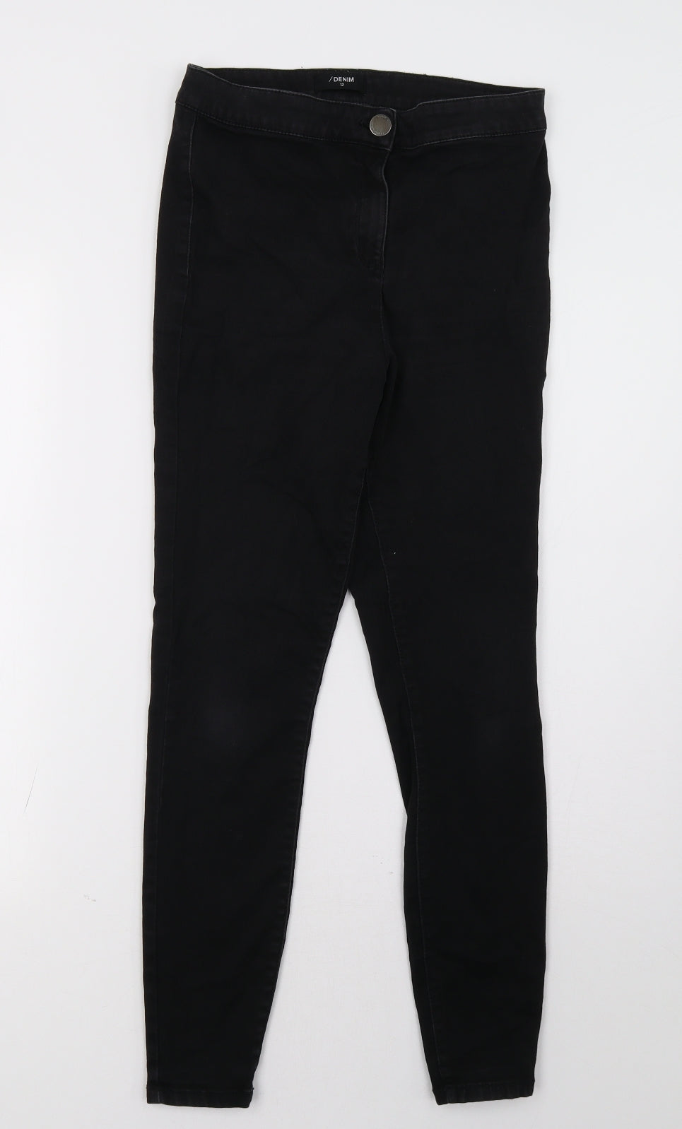 Matalan Womens Black  Denim Skinny Jeans Size 12 L29 in