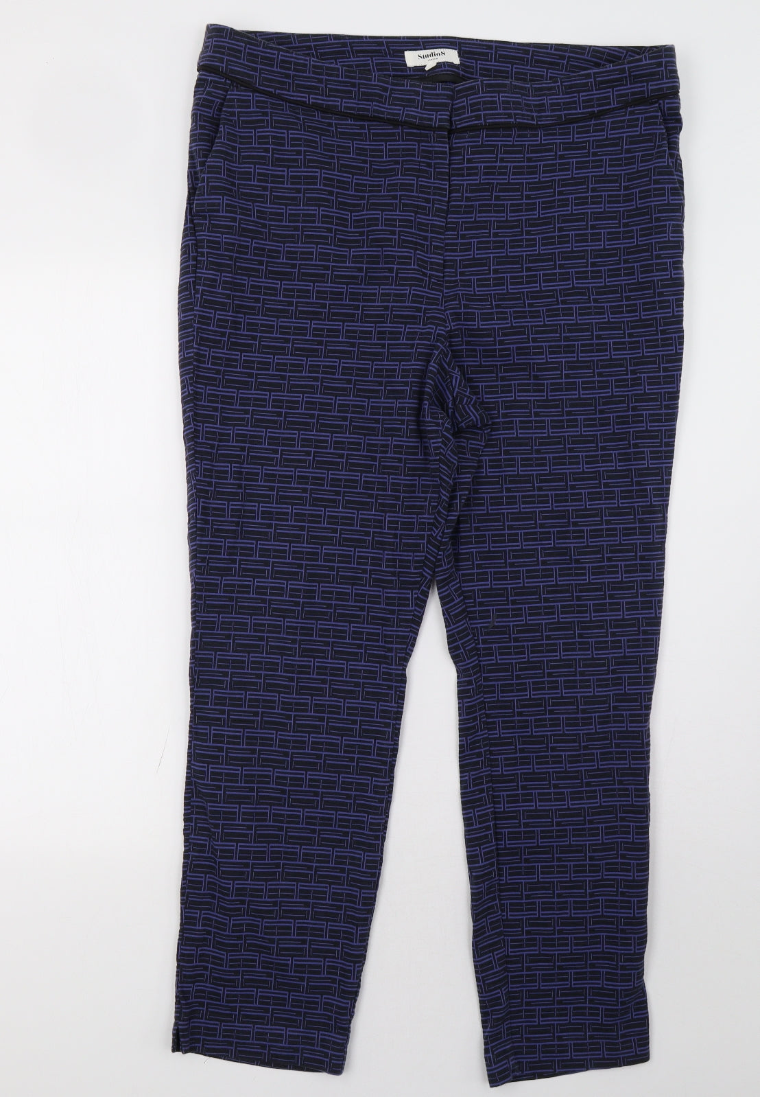 studios Womens Purple Geometric  Trousers  Size 20 L30 in