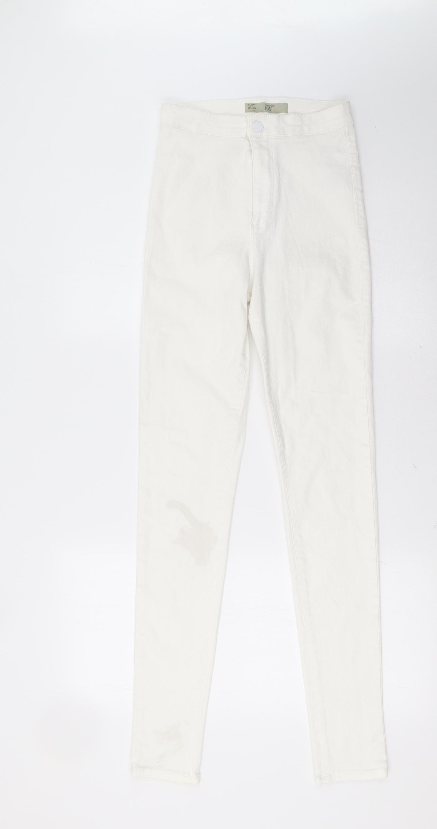 Topshop Womens White  Denim Skinny Jeans Size 28 L34 in