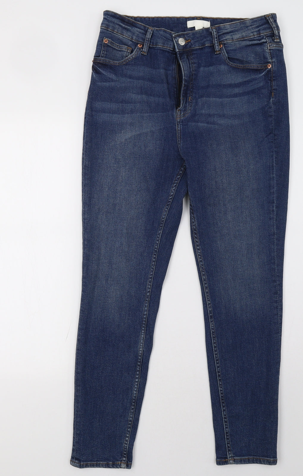 H&M Womens Blue  Denim Skinny Jeans Size 18 L30 in