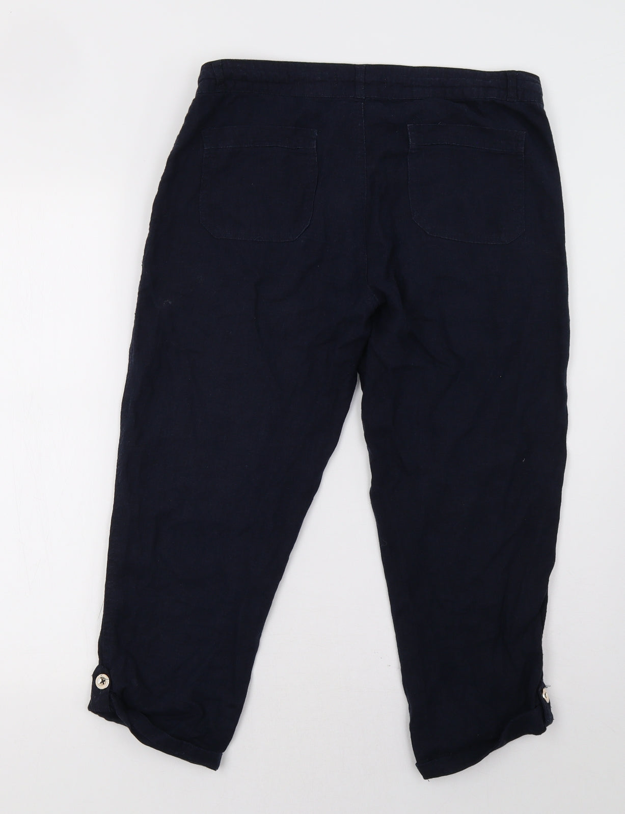 Primark Womens Blue   Cropped Trousers Size 12 L24 in