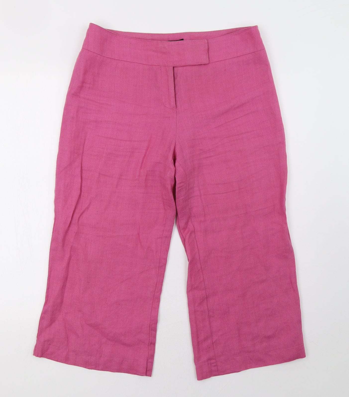 Marks and Spencer Womens Pink   Cropped Trousers Size 12 L23 in