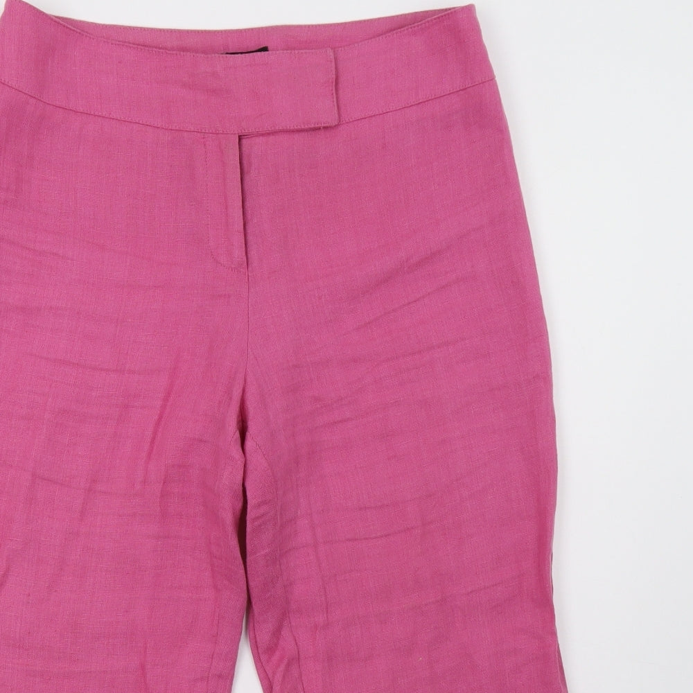Marks and Spencer Womens Pink   Cropped Trousers Size 12 L23 in