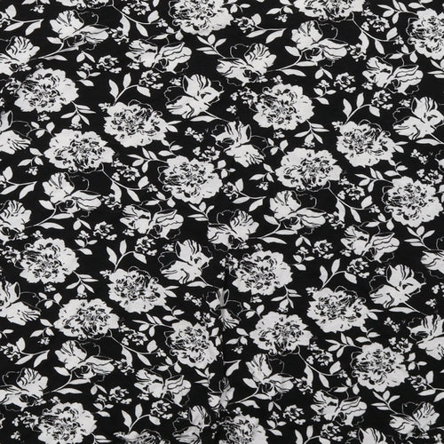 George Womens Black Floral  Basic T-Shirt Size 18