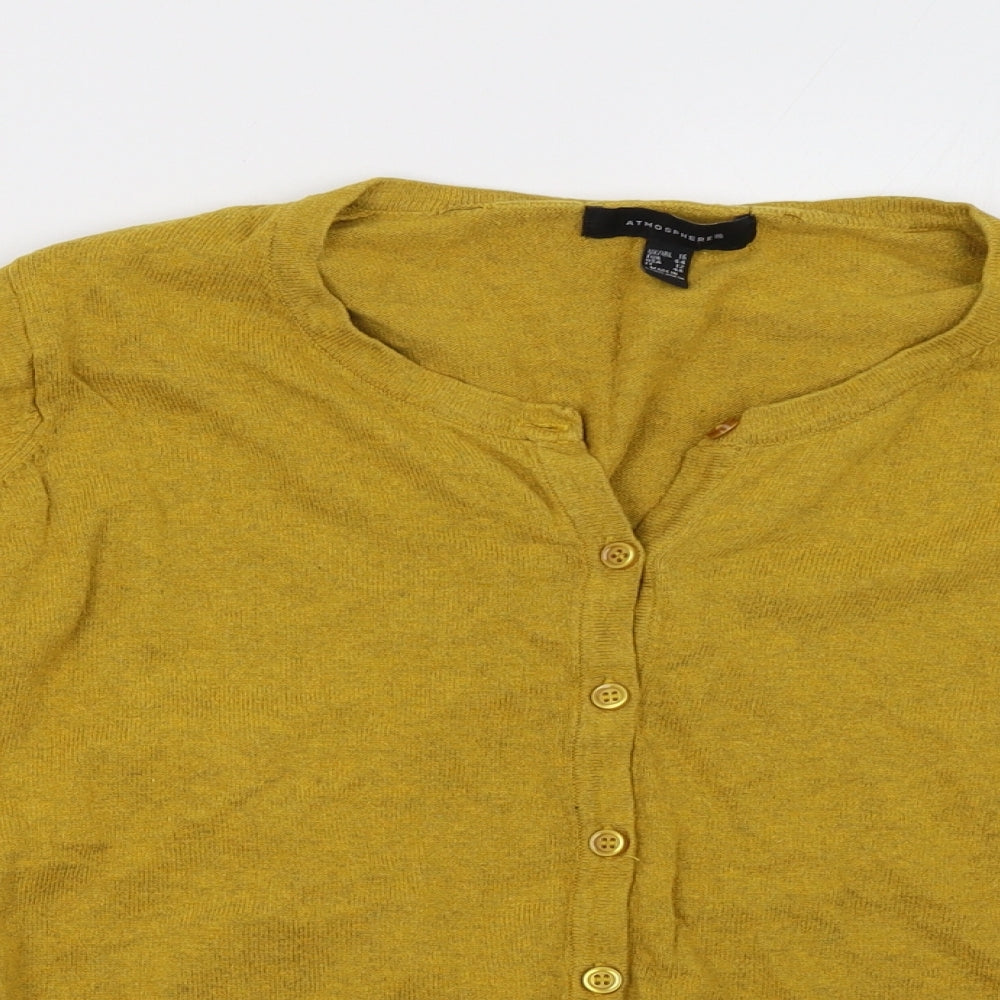 Primark Womens Yellow   Cardigan Jumper Size 16