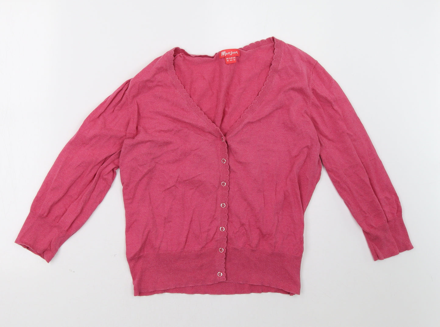 Monsoon Womens Pink   Cardigan Jumper Size 16