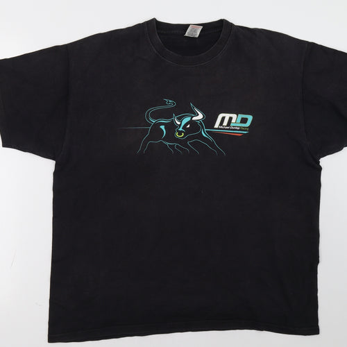 Fruit of the Loom Mens Black    T-Shirt Size XL