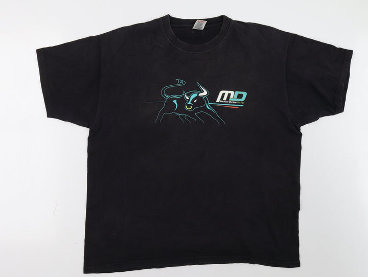 Fruit of the Loom Mens Black T-Shirt Size XL