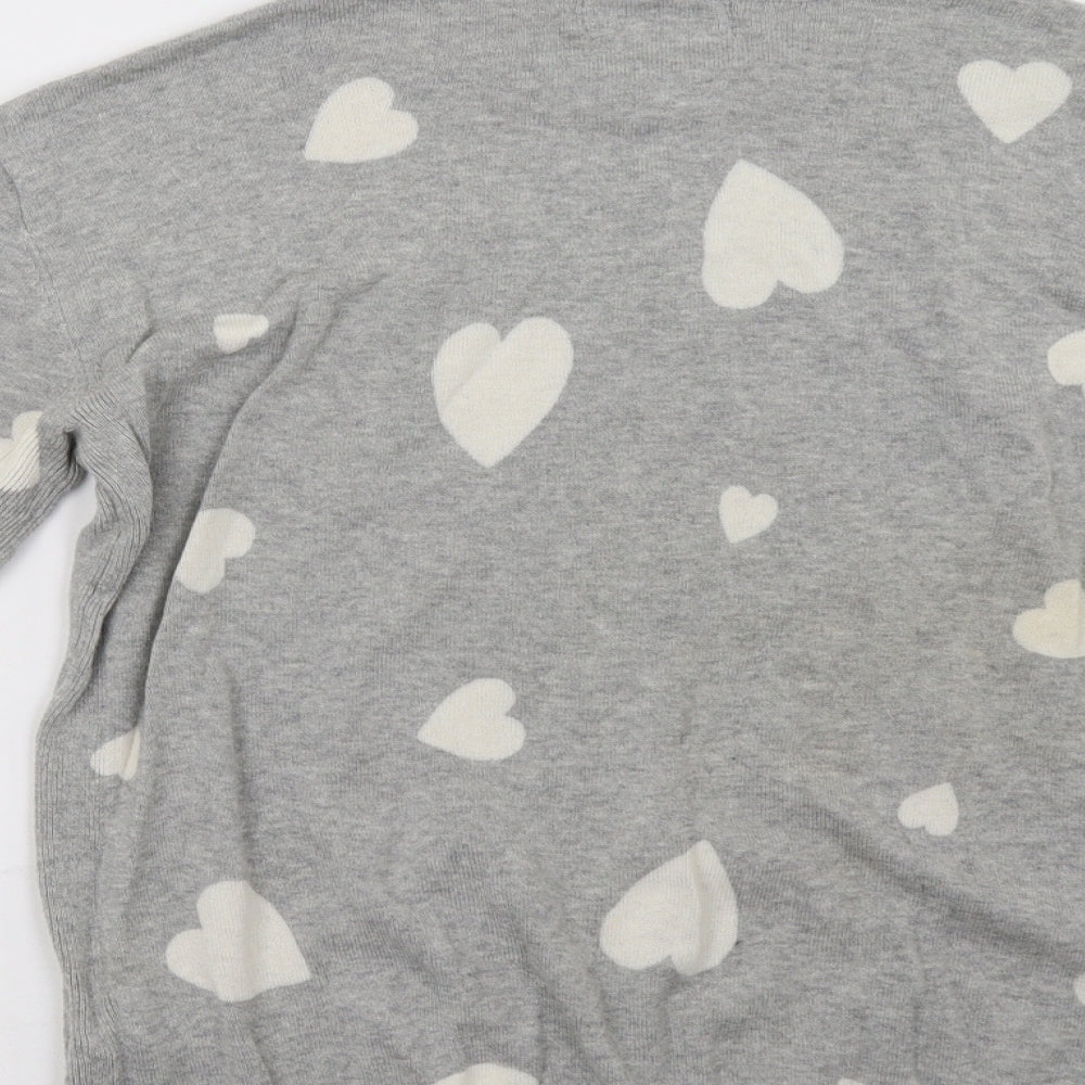 marks and Womens Grey Polka Dot  Pullover Sweatshirt Size S
