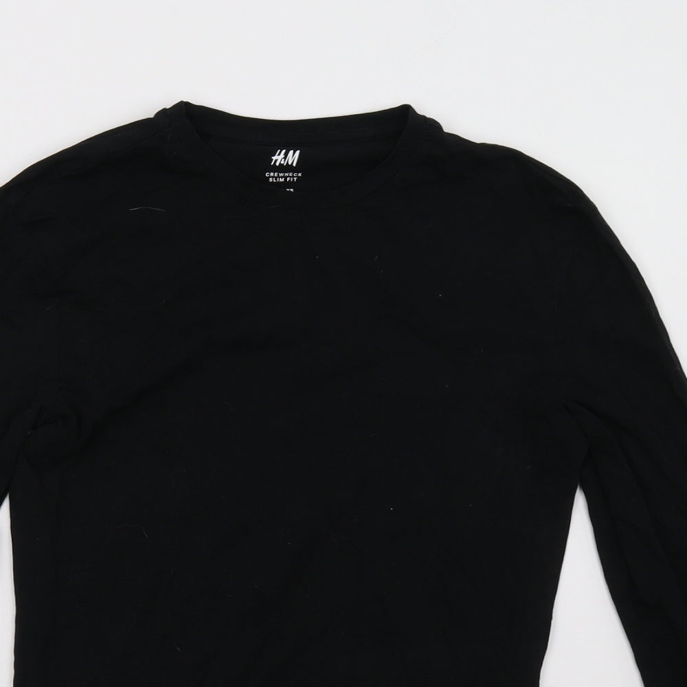 H&M Womens Black   Pullover Sweatshirt Size XS