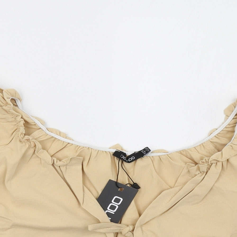 Boohoo Womens Beige   Cardigan Jumper Size 16