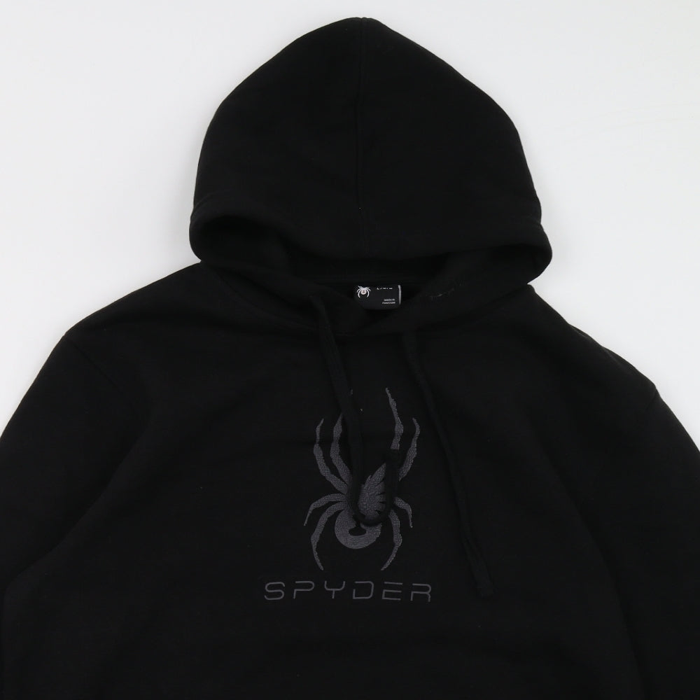 Spyder Mens Black   Pullover Hoodie Size L