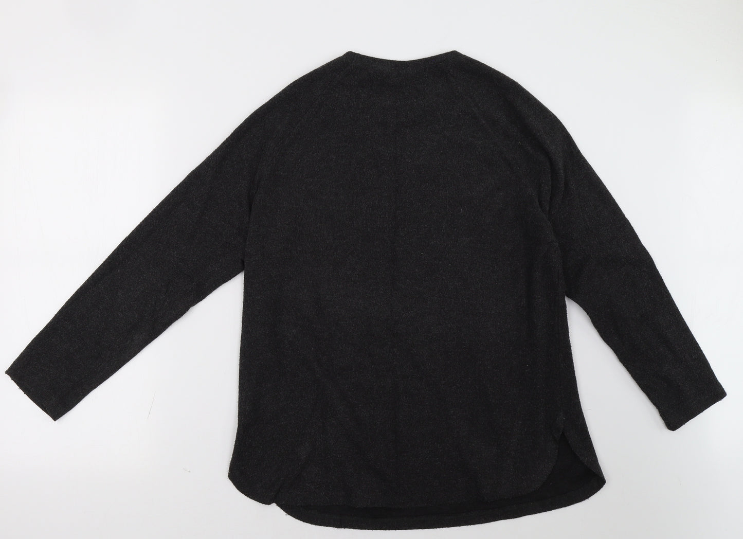 Select Womens Grey   Pullover Sweatshirt Size 14