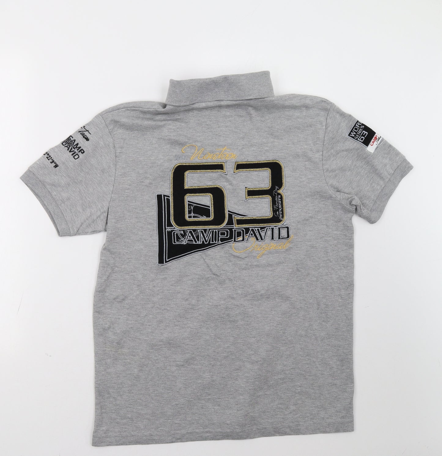 Camp David Mens Grey    Polo Size L