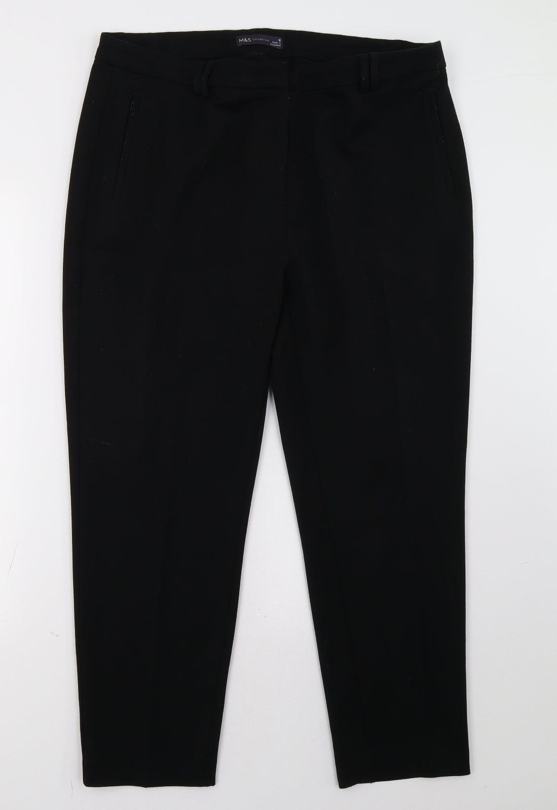 Marks and Spencer Womens Black   Trousers  Size 16 L30 in
