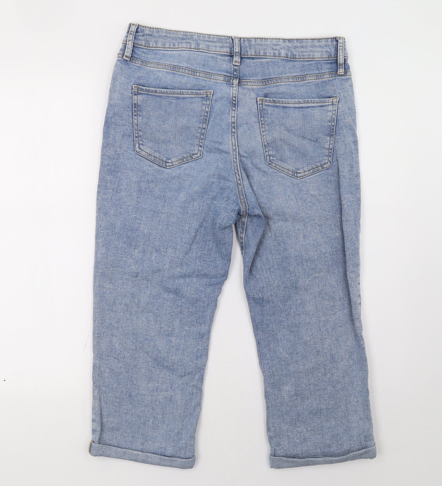 F&F Womens Blue  Denim Bermuda Shorts Size 12