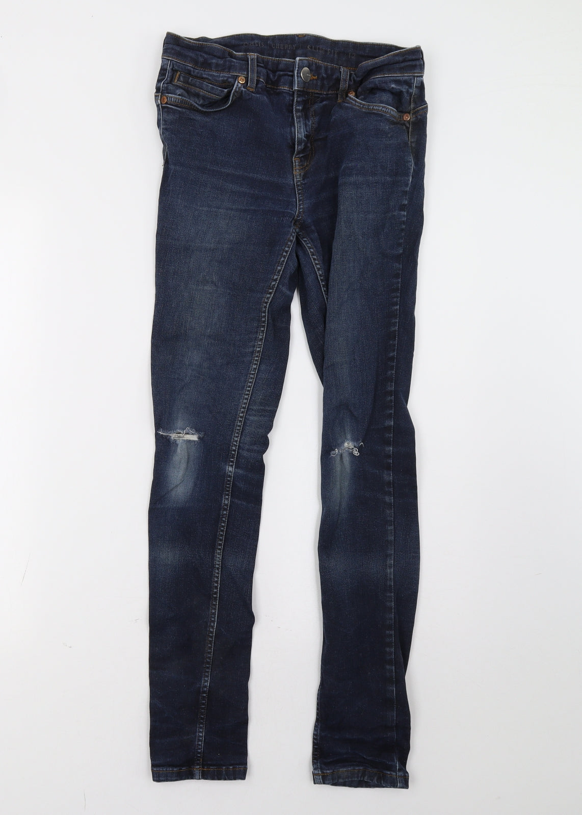 Oasis Womens Blue  Denim Skinny Jeans Size 12 L31 in