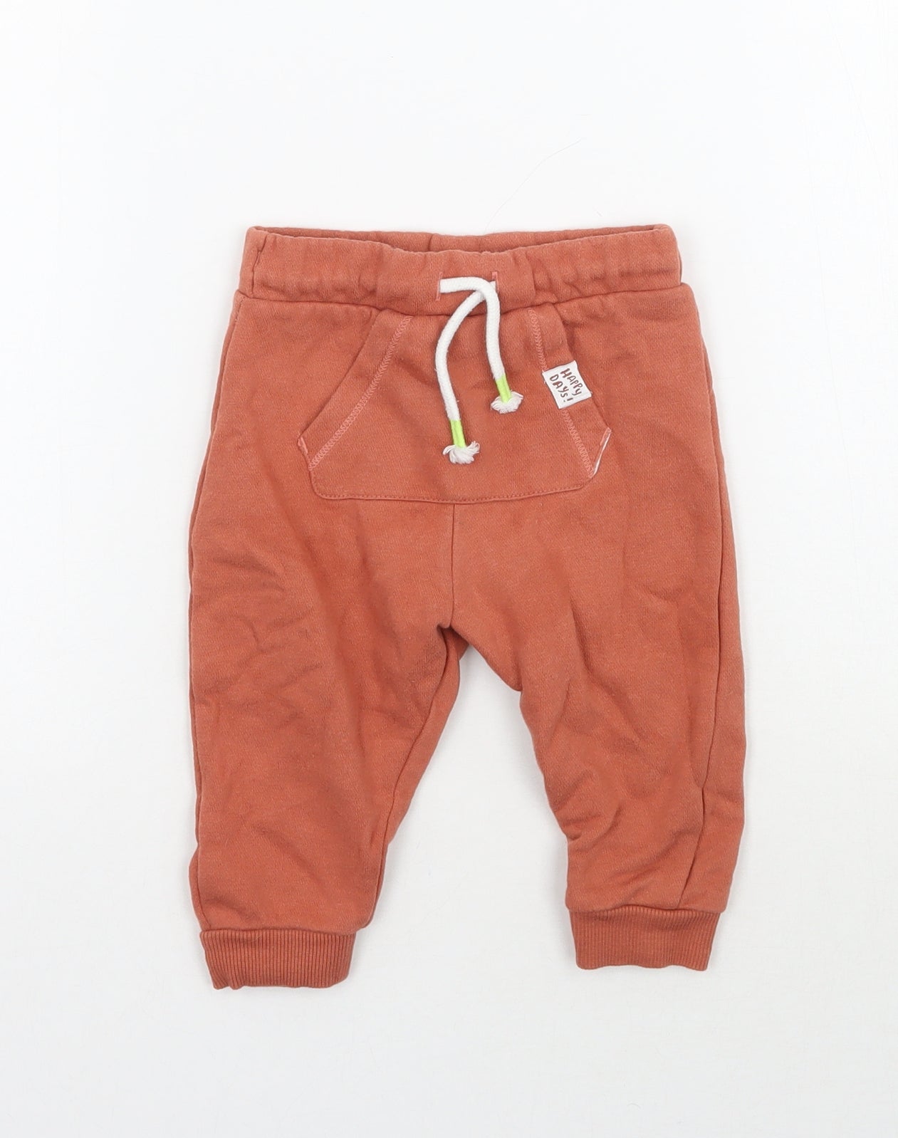 Fred & flo Boys Orange   Sweatpants Trousers Size 6-9 Months