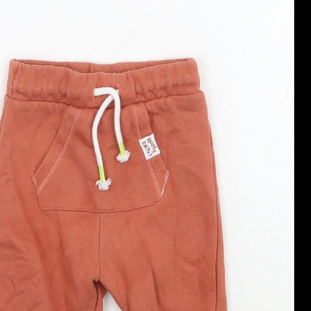 Fred & flo Boys Orange   Sweatpants Trousers Size 6-9 Months