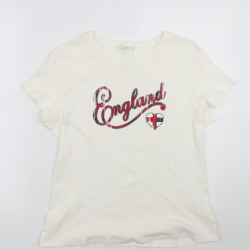 Marks and Spencer Womens White   Basic T-Shirt Size 18