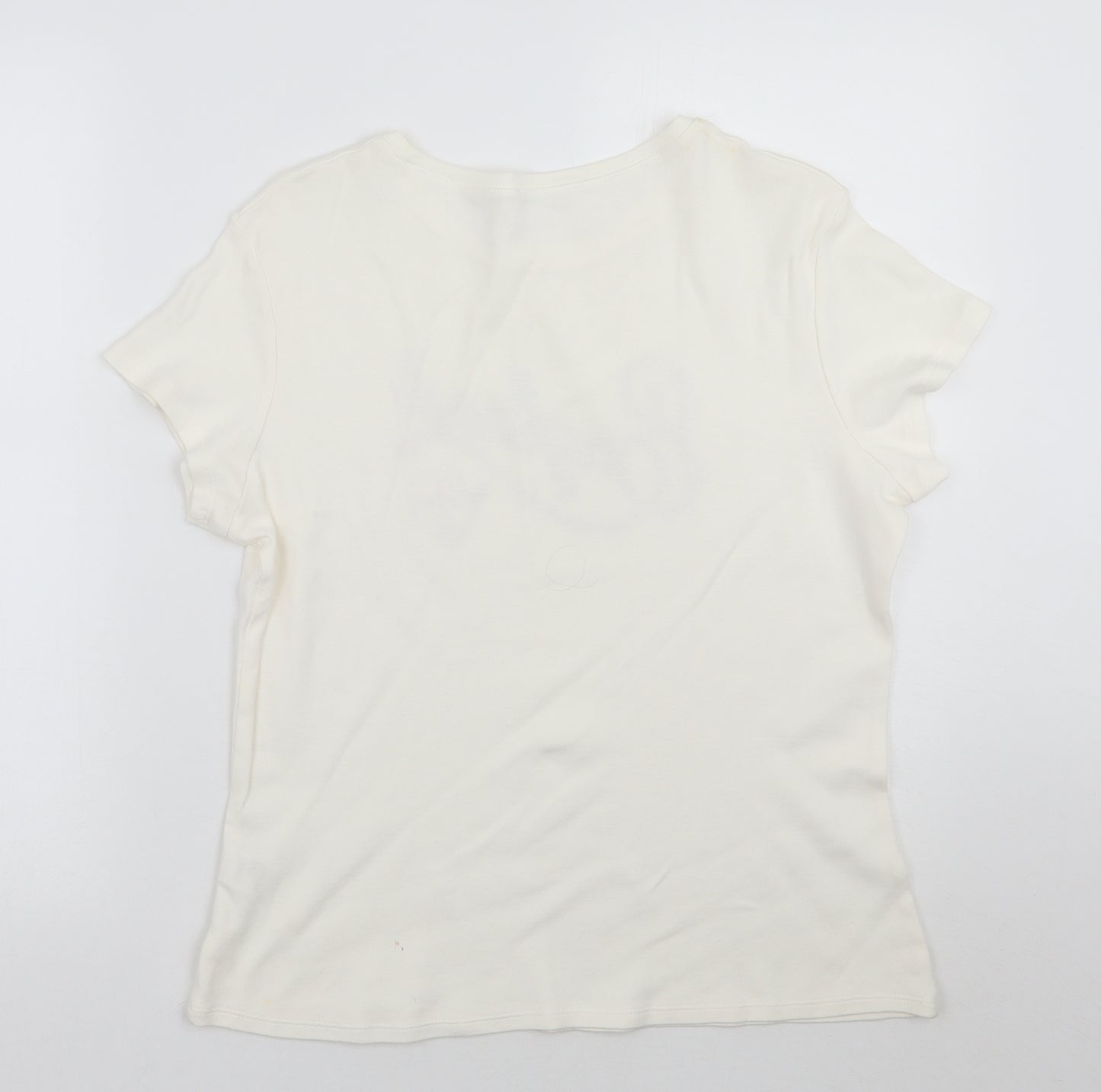 Marks and Spencer Womens White   Basic T-Shirt Size 18