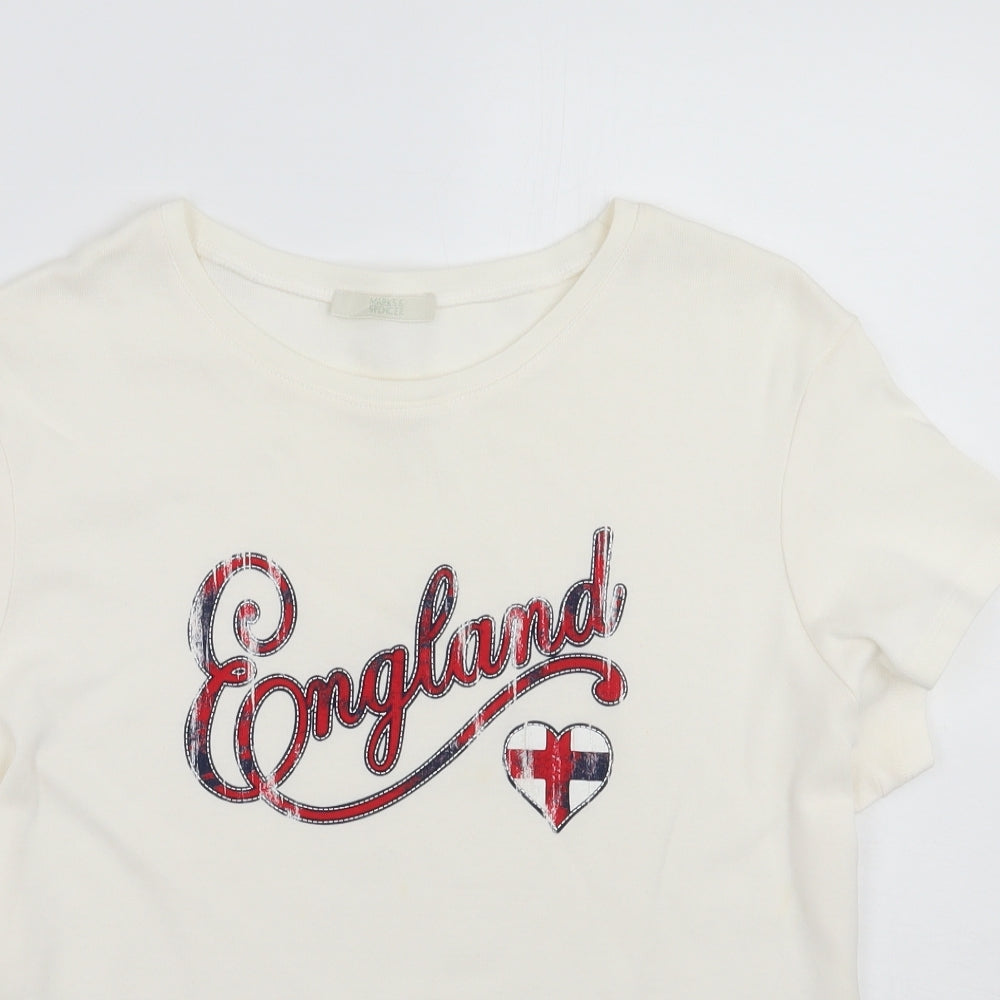 Marks and Spencer Womens White   Basic T-Shirt Size 18